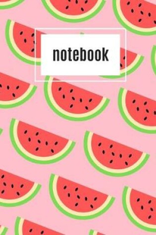 Cover of Watermelon print pink notebook