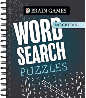 Book cover for Brain Games - Large Print: Word Search Puzzles (Dark Gray)