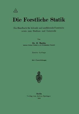 Book cover for Die Forstliche Statik