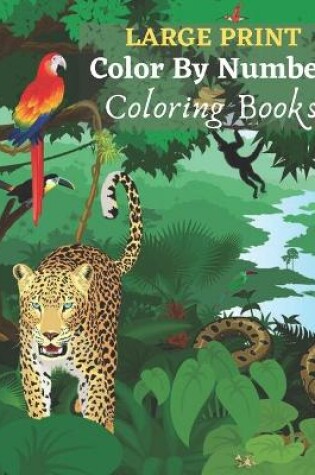 Cover of Large Print Color By Number Coloring Books