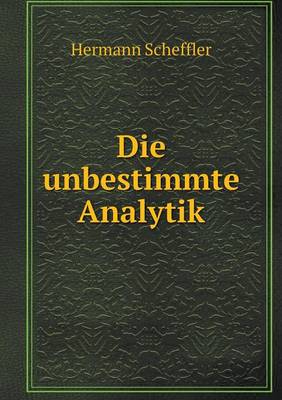 Book cover for Die unbestimmte Analytik