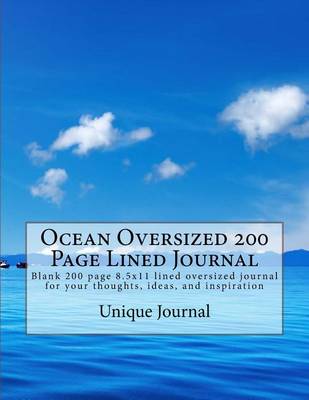 Book cover for Ocean Oversized 200 Page Lined Journal