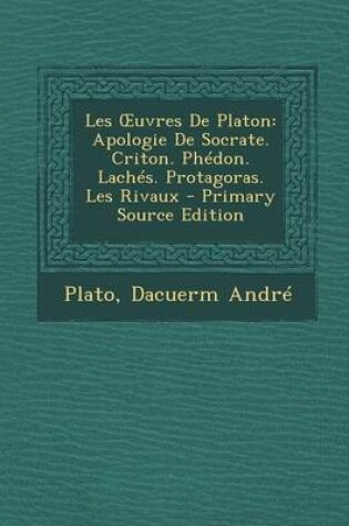 Cover of Les Uvres de Platon