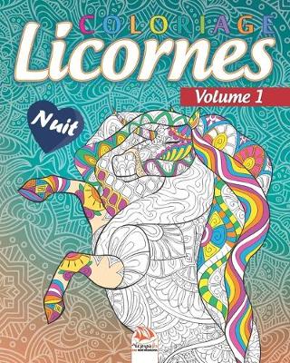 Book cover for Coloriage Licornes 1 - Nuit