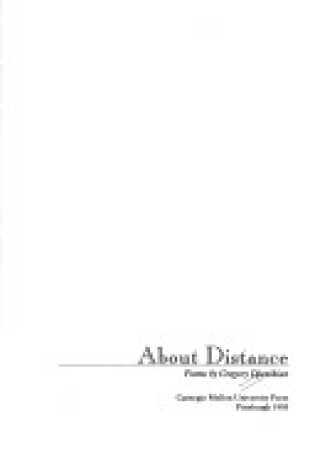 Cover of About Distance