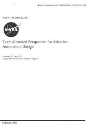 Cover of Team-Centered Perspective for Adaptive Automation Design