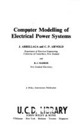 Cover of Computer Modelling of Electrical Power Systems