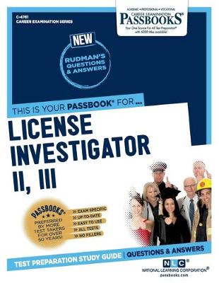 Book cover for License Investigator II/III (C-4761)