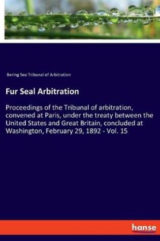 Cover of Fur Seal Arbitration