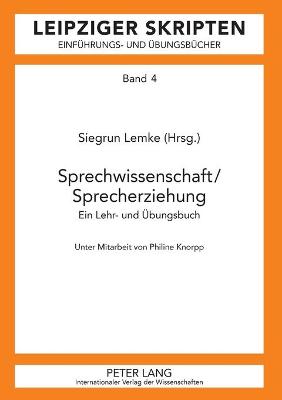 Cover of Sprechwissenschaft/Sprecherziehung