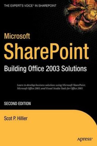 Cover of Microsoft Sharepoint: Building Office 2003 Solutions