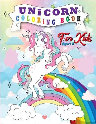 Book cover for Unicorn Coloring Book for Kids Ages 4-8