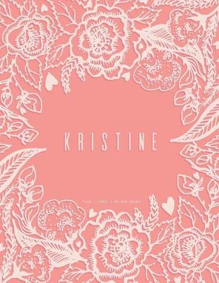 Book cover for Kristine - Dot Grid Journal, Peach Floral