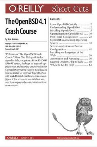 Cover of The Openbsd 4.0 Crash Course