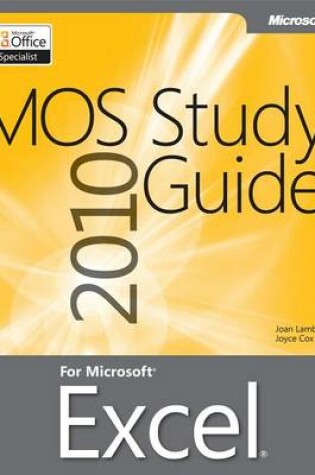 Cover of Mos 2010 Study Guide for Microsoft Excel