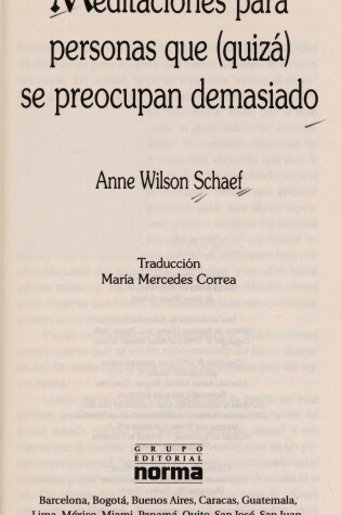 Cover of Meditaciones Para Personas Que - Quiza - Se P