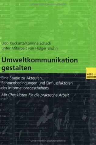 Cover of Umweltkommunikation Gestalten