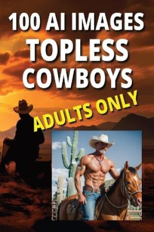 Cover of 100 AI Images of sexy topless cowboys