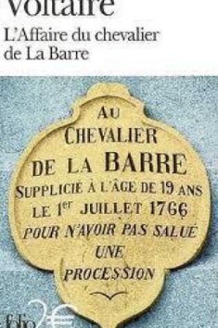 Cover of L'AFFAIRE DU CHEVALIER DE LA BARRE