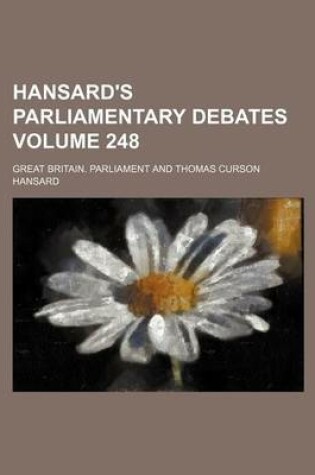 Cover of Hansard's Parliamentary Debates Volume 248