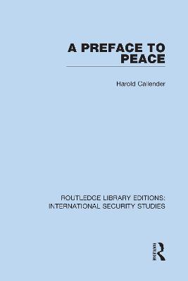 Cover of A Preface to Peace