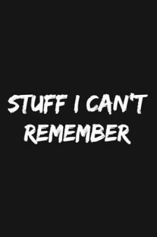 Cover of Stuff I Can't Remember