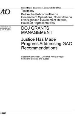 Cover of DOJ Grants Management