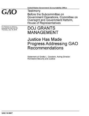 Book cover for DOJ Grants Management