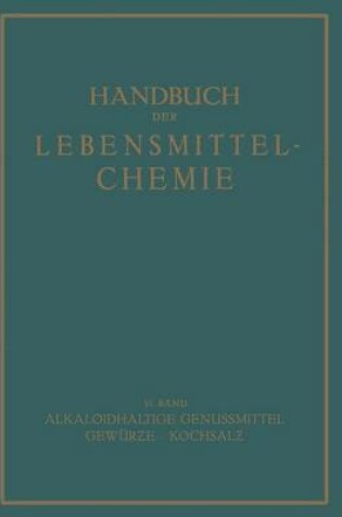 Cover of Alkaloidhaltige Genussmittel Gewürze · Kochsalz