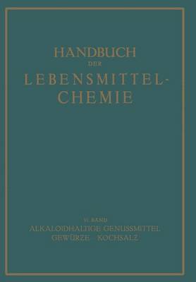 Book cover for Alkaloidhaltige Genussmittel Gewürze · Kochsalz