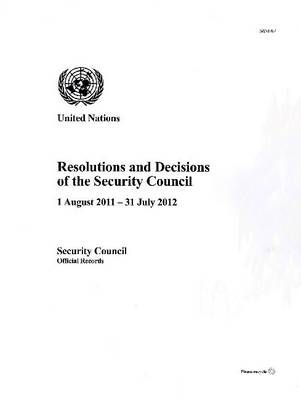 Cover of Resolutions and decisions of the Security Council