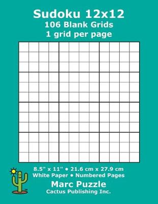 Book cover for Sudoku 12x12 - 106 Blank Grids