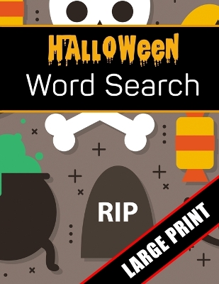 Book cover for Halloween Word Search Large Print