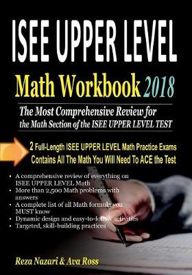 Book cover for ISEE UPPER LEVEL Math Workbook 2018