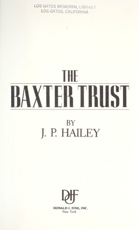 Book cover for The Baxter Trust