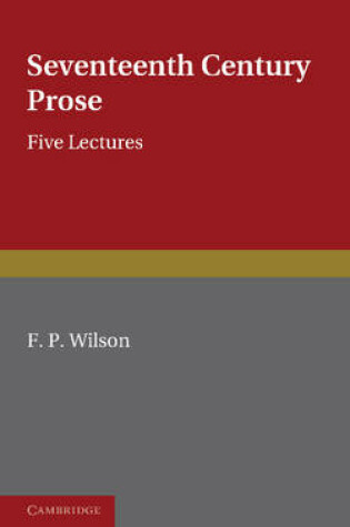 Cover of Seventeenth Century Prose