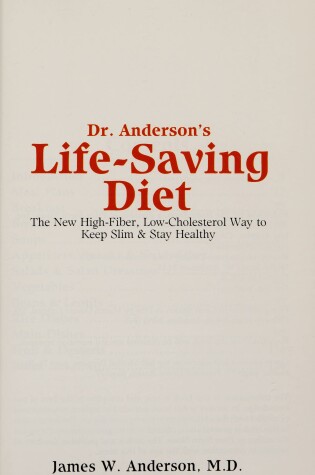 Cover of Life-Saving Diet Pa