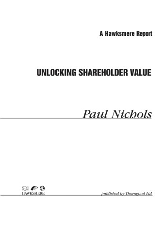 Cover of Unlocking Shareholder Value