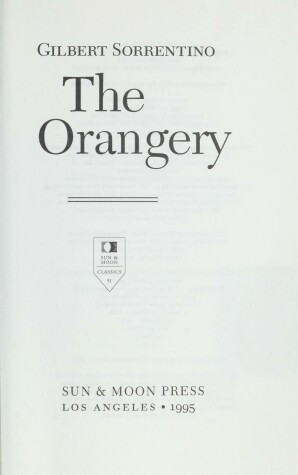 Book cover for The Orangery