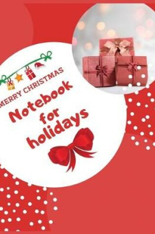 Cover of MERRY CHRISTMAS notebook for holidays