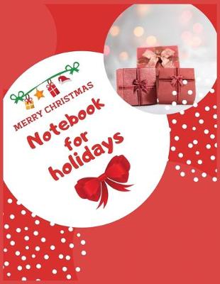 Book cover for MERRY CHRISTMAS notebook for holidays