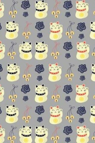 Cover of Bullet Journal Notebook Chinese Waving Cats Pattern 3