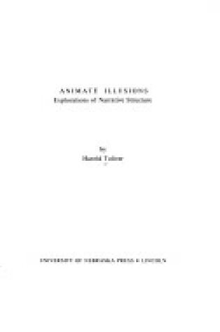 Cover of Animate Illusions