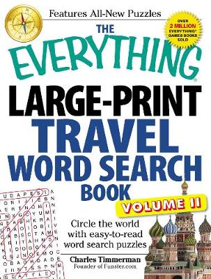 Book cover for The Everything Large-Print Travel Word Search Book, Volume II