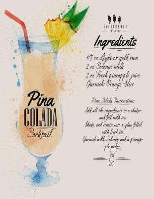 Cover of Pina colada cocktail sketchbook