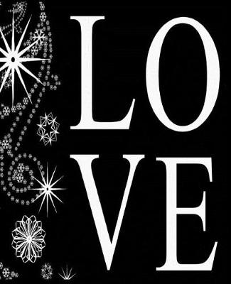 Book cover for Christmas Love Snowflakes Black White School Comp Book 130 Pages