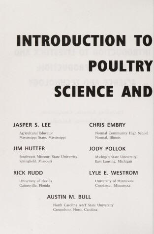 Book cover for Introduction to Livestock and Poultry Production