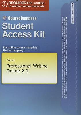 Book cover for CourseCompass Access Code Card for Professional Writing Online