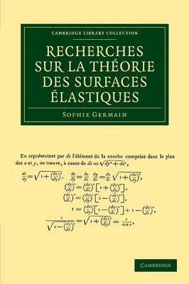 Cover of Recherches sur la théorie des surfaces élastiques