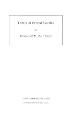 Cover of Theory of Formal Systems. (AM-47), Volume 47